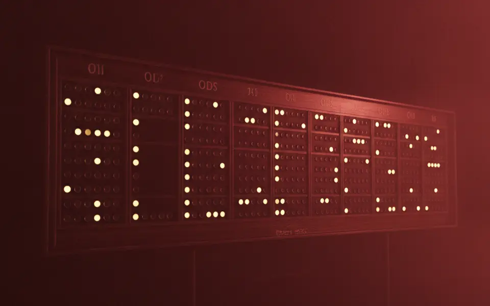 Papan indikator bergaya stadion dengan lampu hangat